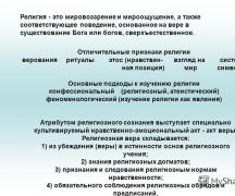 Религия как одна из форм культуры