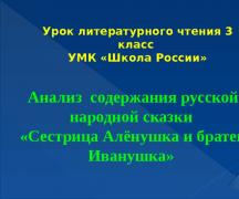 Презентация к уроку литературного чтения 